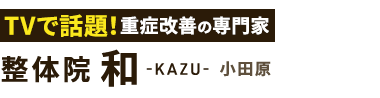 小田原市で腰痛改善なら「整体院 和-KAZU- 小田原」 ロゴ